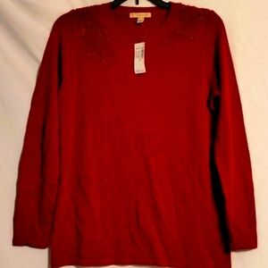 𝅺Dress Barn Embellished Long Sleeve Sweater